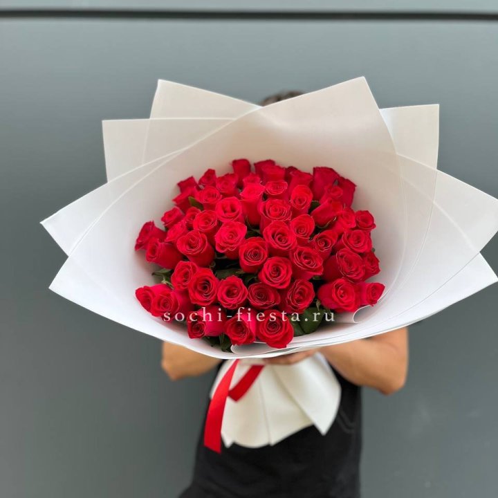51  красная роза в Краснодаре