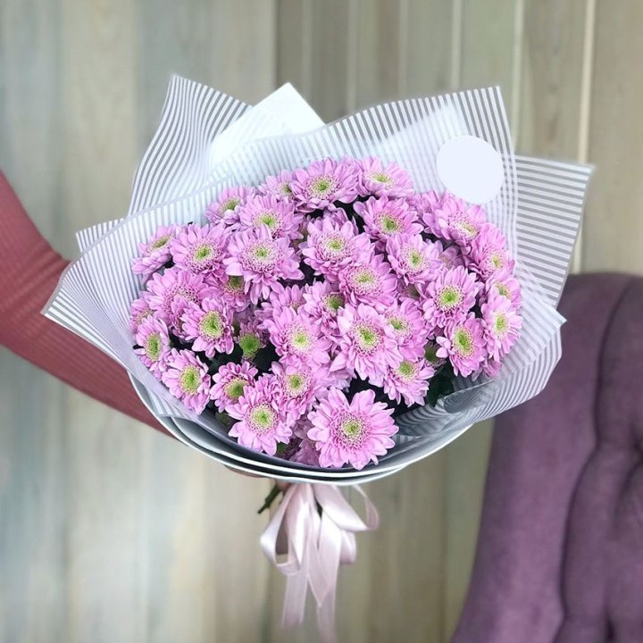 Букет розовых хризантем в Краснодаре
