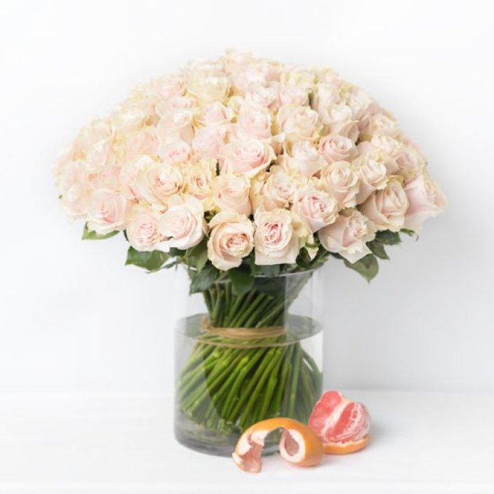 101 кремовая роза в Краснодаре