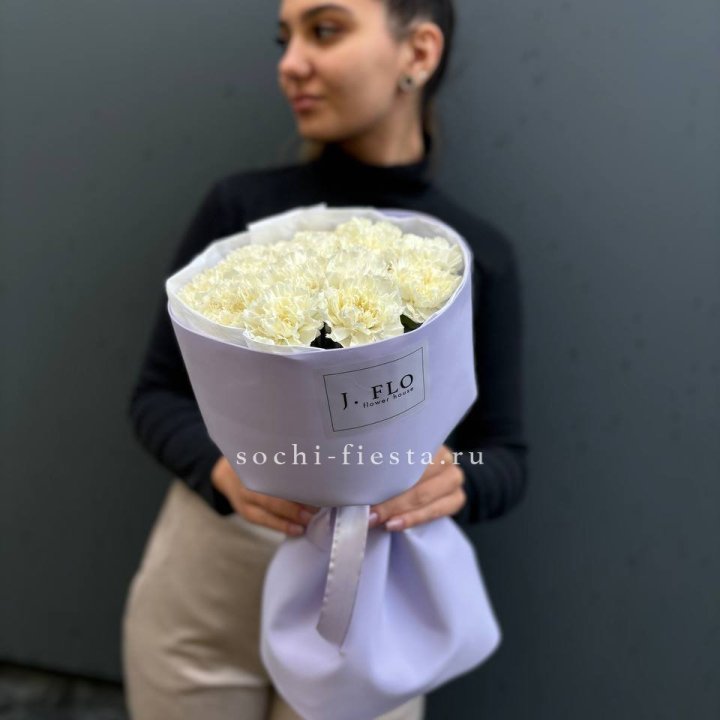 Белые Диантусы 15шт в Краснодаре