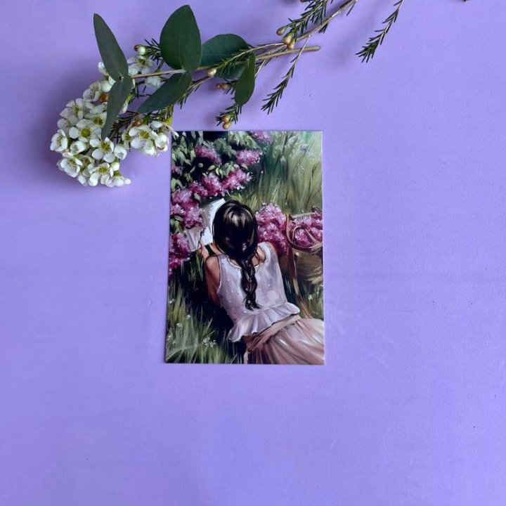 Открытка к букету "Среди пионов" в Краснодаре