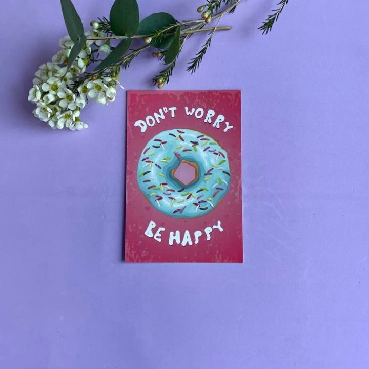 Открытка к букету "Don't Worry..." в Краснодаре