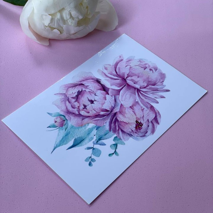 Открытка к букету "Peony" в Краснодаре