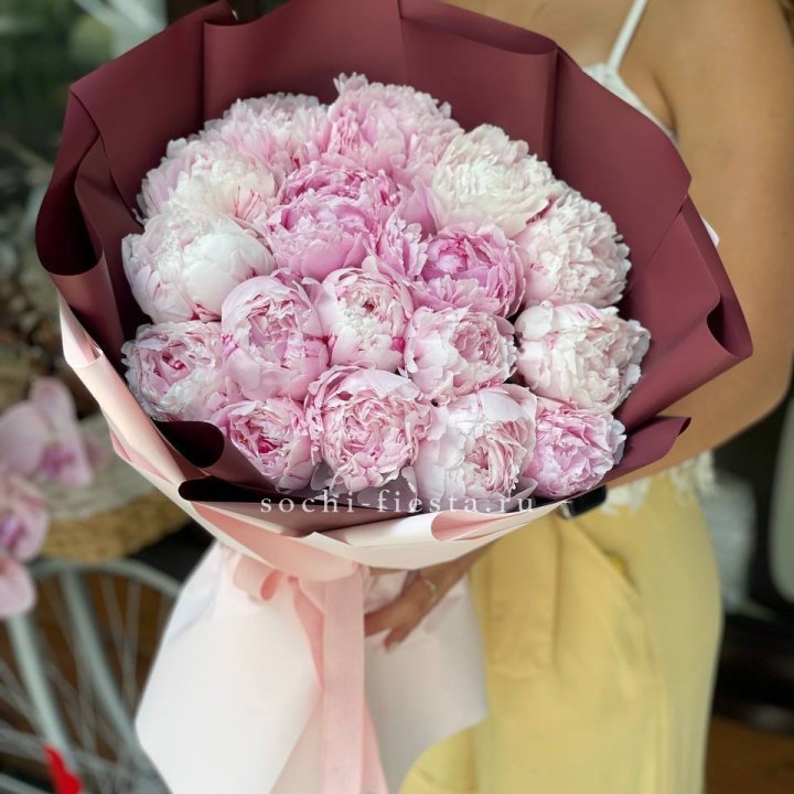 Букет с пионами №5 в Краснодаре