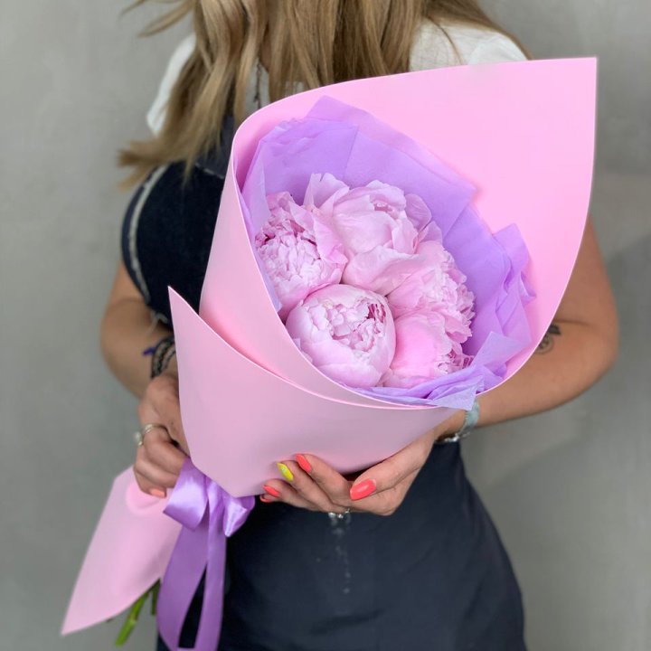 Букет пионов "FIVE" в Краснодаре