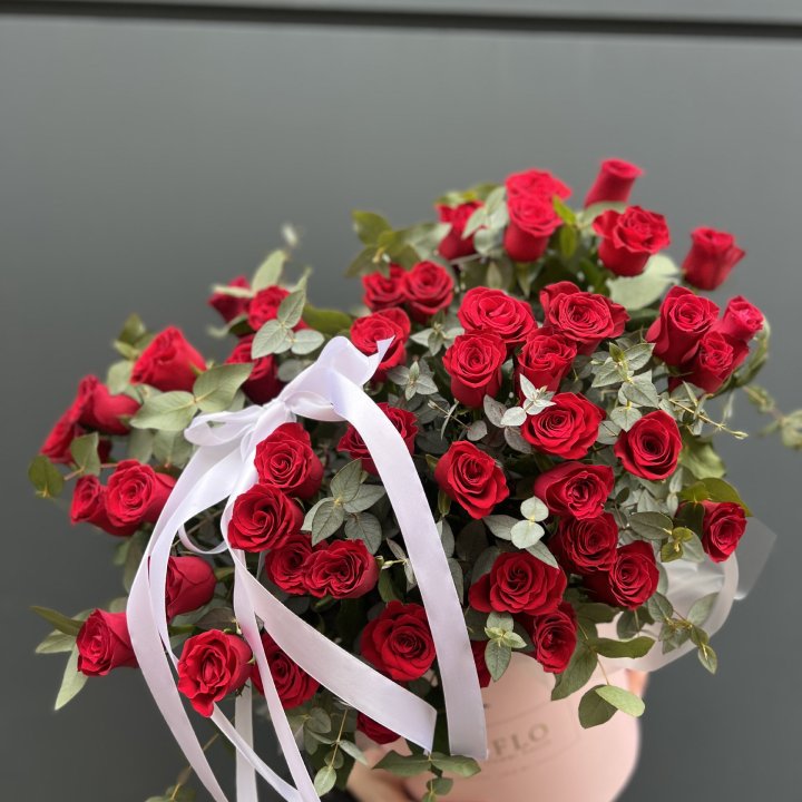 45 Красных роз в боксе Senorita в Краснодаре