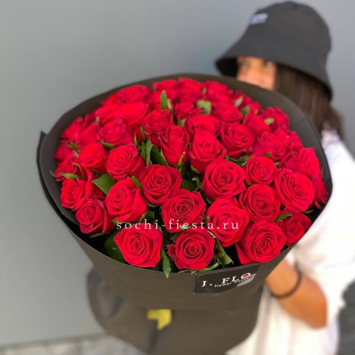 51 роза "Black" в Краснодаре