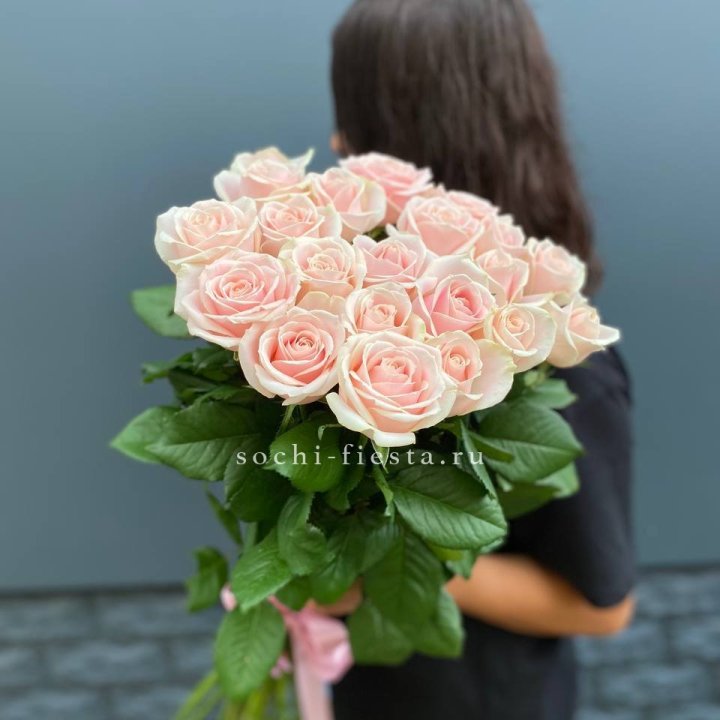 Высокие розовые розы в Краснодаре