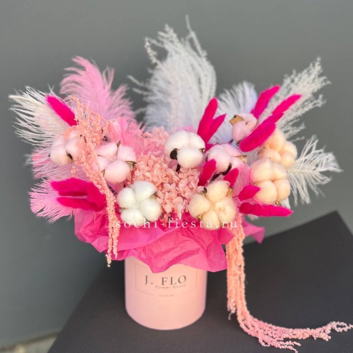 Авторский бокс с сухоцветами №1 в Краснодаре