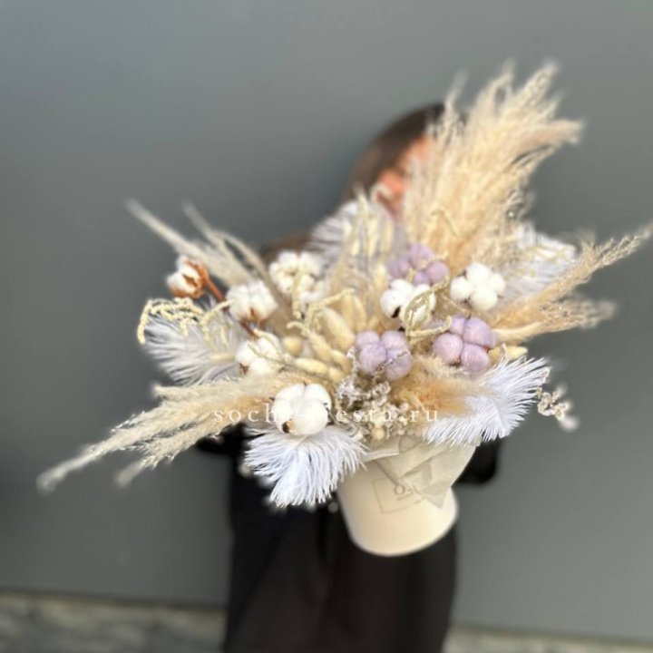 Авторский бокс с сухоцветами №3 в Краснодаре