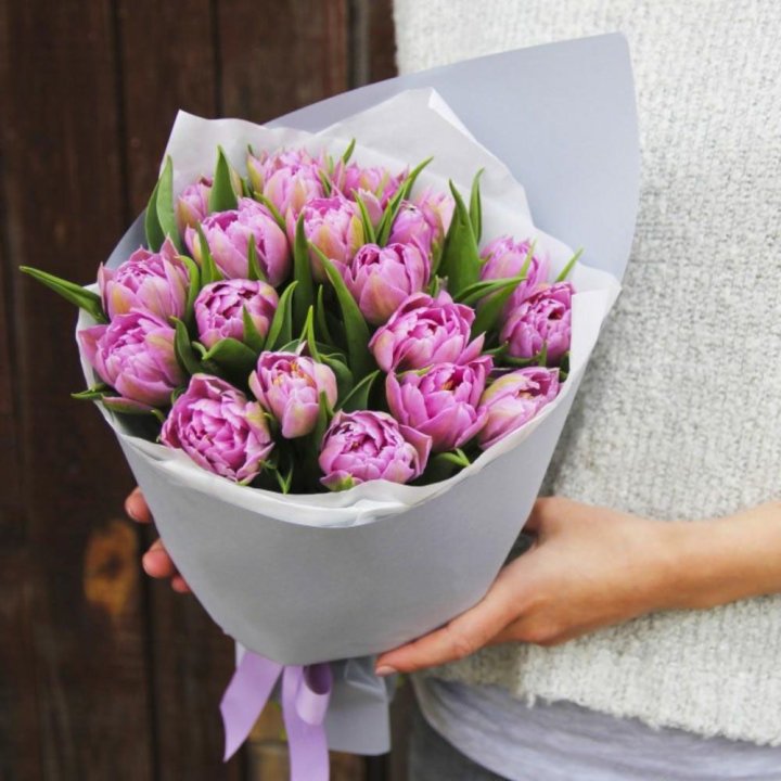 Букет пионовидных тюльпанов в Краснодаре